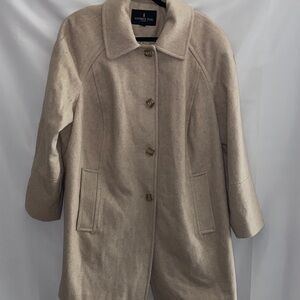 London Fog Women's Oatmeal Beige Wool Blend Coat SEE MEASUREMENTS BELOW CLEAN
